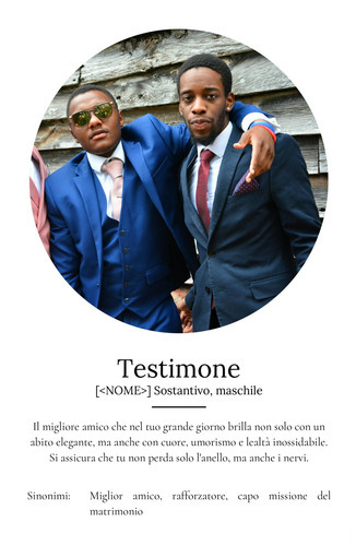 Crea il tuo poster definizione "Testimone" personalizzato con foto e testo