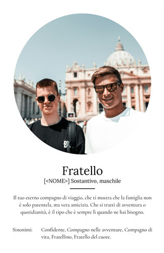 Crea il tuo poster "Fratello" personalizzato: foto e testi unici per un regalo speciale