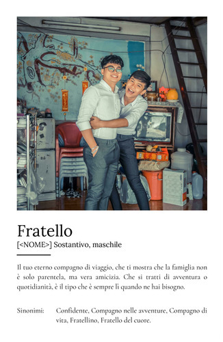 Crea il tuo poster "Fratello" personalizzato: foto e testi unici per un regalo speciale