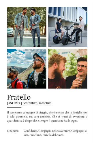 Crea il tuo poster "Fratello" personalizzato: foto e testi unici per un regalo speciale