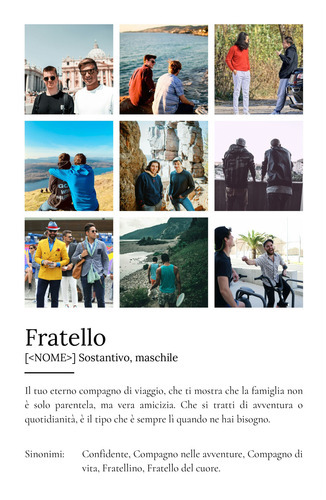 Crea il tuo poster "Fratello" personalizzato: foto e testi unici per un regalo speciale