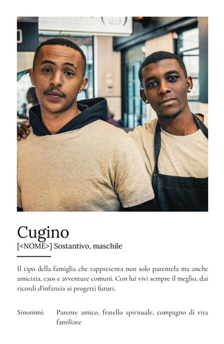 Crea il tuo poster definizione "Cugino" con foto e testo personalizzato
