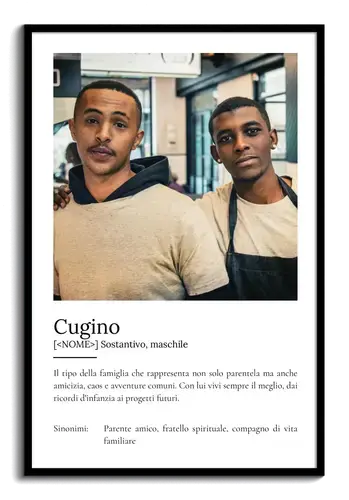 Crea il tuo poster definizione "Cugino" con foto e testo personalizzato