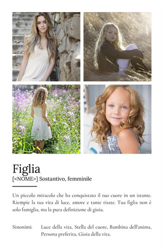 Crea il tuo Poster "Figlia" personalizzato: un regalo unico con la tua definizione!