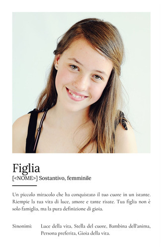 Crea il tuo Poster "Figlia" personalizzato: un regalo unico con la tua definizione!