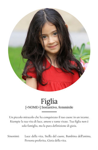 Crea il tuo Poster "Figlia" personalizzato: un regalo unico con la tua definizione!