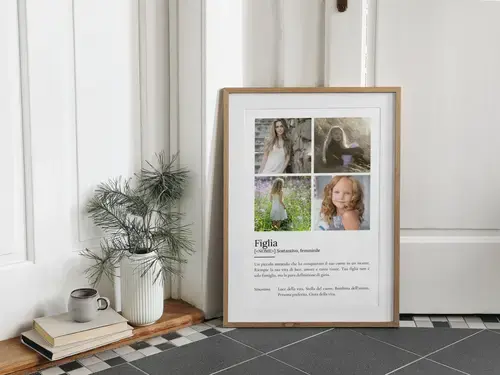 Poster Definizione Figlia con Foto Personalizzabile