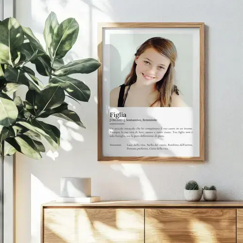 Poster Definizione Figlia con Foto Personalizzabile