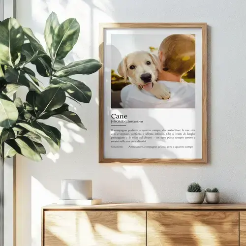Poster Definizione "Cane" con Foto Personalizzabile
