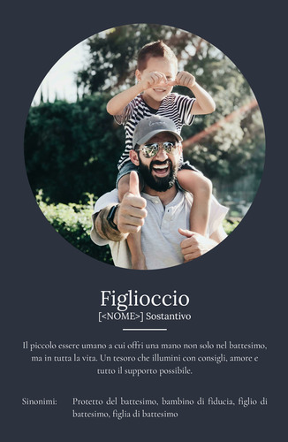 Crea un Poster Dedicato per il Tuo Patenkind con Definizioni Personalizzate