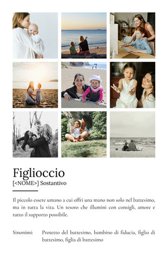Crea un Poster Dedicato per il Tuo Patenkind con Definizioni Personalizzate
