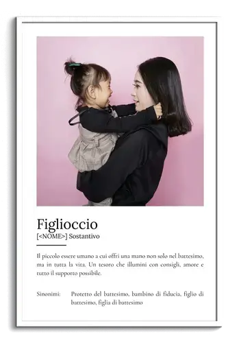 Crea un Poster Dedicato per il Tuo Patenkind con Definizioni Personalizzate
