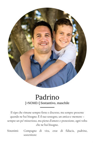 Crea il tuo poster definizione Padrino – personalizza con foto e testo