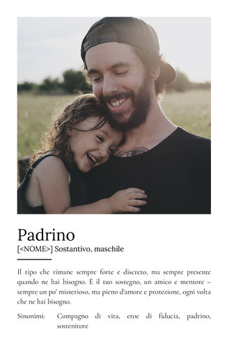 Crea il tuo poster definizione Padrino – personalizza con foto e testo