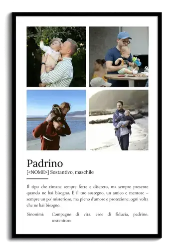 Crea il tuo poster definizione Padrino – personalizza con foto e testo