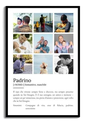 Crea il tuo poster definizione Padrino – personalizza con foto e testo