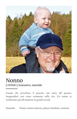 Crea il tuo Definitions-Poster Opa personalizzato con foto e testo unico
