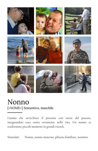 Crea il tuo Definitions-Poster Opa personalizzato con foto e testo unico