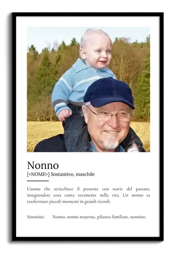 Crea il tuo Definitions-Poster Opa personalizzato con foto e testo unico