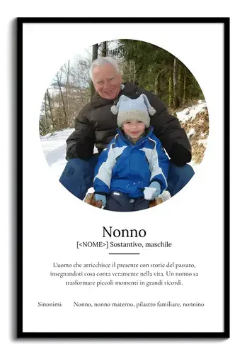 Crea il tuo Definitions-Poster Opa personalizzato con foto e testo unico