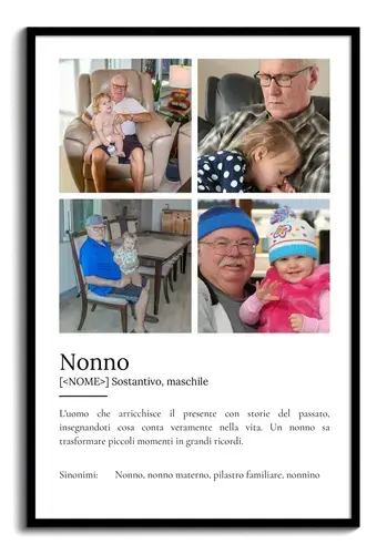 Crea il tuo Definitions-Poster Opa personalizzato con foto e testo unico