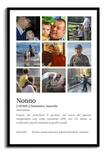 Crea il tuo Definitions-Poster Opa personalizzato con foto e testo unico
