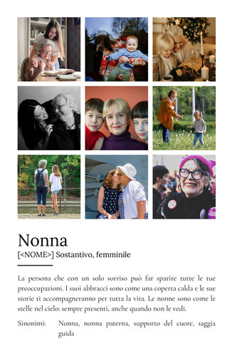 Crea un Poster Personalizzato "Nonna" con Foto e Testo Unico