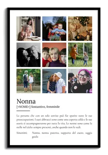Crea un Poster Personalizzato "Nonna" con Foto e Testo Unico