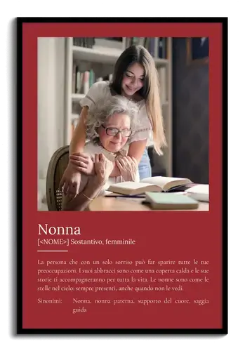 Crea un Poster Personalizzato "Nonna" con Foto e Testo Unico