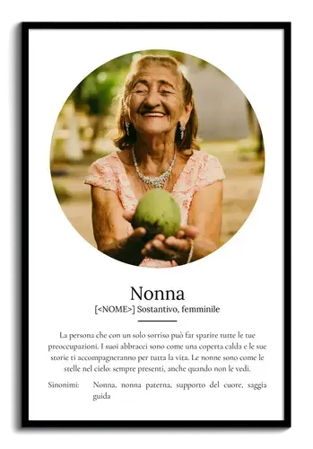 Crea un Poster Personalizzato "Nonna" con Foto e Testo Unico