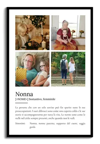 Crea un Poster Personalizzato "Nonna" con Foto e Testo Unico