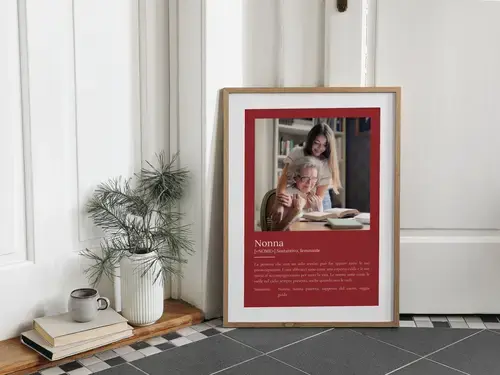 Poster "Definizione di Nonna" con foto personalizzata