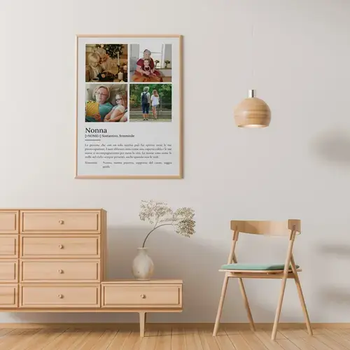 Poster "Definizione di Nonna" con foto personalizzata