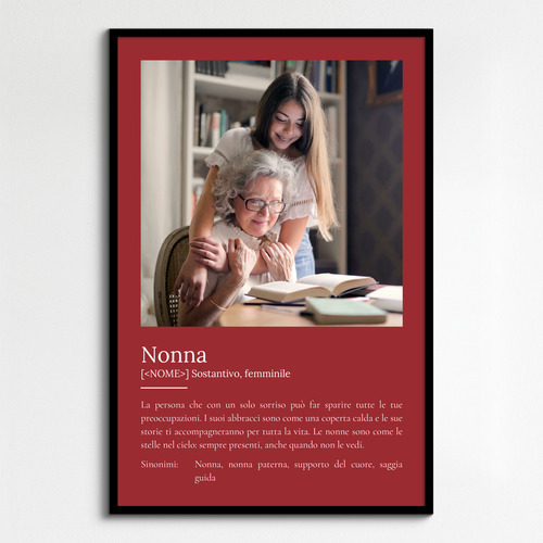 Crea un Poster Personalizzato "Nonna" con Foto e Testo Unico