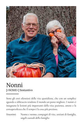 Crea il tuo poster "Nonni" personalizzato: regala amore con foto e testo unico!