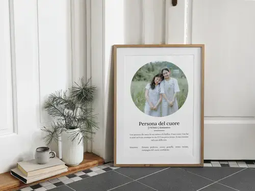 Herzensmensch - Poster personalizzabile con foto