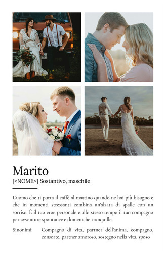 Poster Personalizzato 'Marito': Crea il tuo Regalo Unico con Foto e Definizioni
