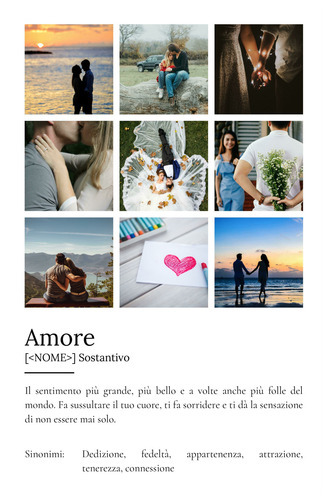 Crea il tuo Poster 'Amore': Definizione e foto personalizzati