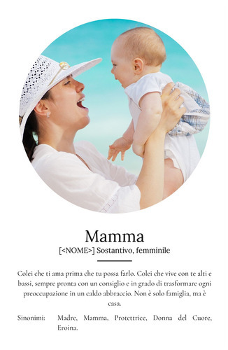 Crea il tuo poster definizione "Mama" personalizzato con foto e testo