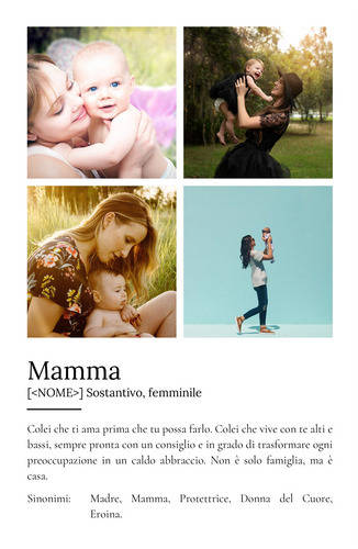 Crea il tuo poster definizione "Mama" personalizzato con foto e testo