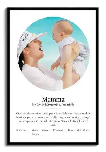 Crea il tuo poster definizione "Mama" personalizzato con foto e testo