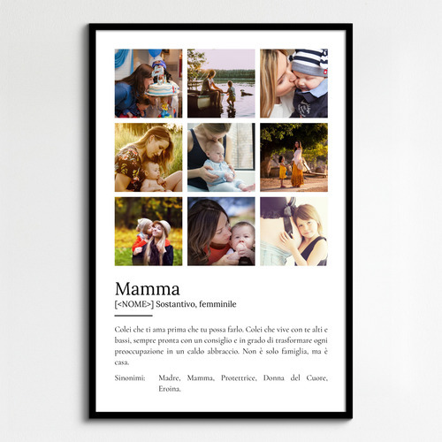 Crea il tuo poster definizione "Mama" personalizzato con foto e testo