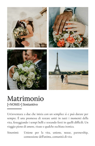 Crea il tuo Poster Matrimonio Personalizzato con definizione e foto