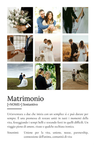 Crea il tuo Poster Matrimonio Personalizzato con definizione e foto