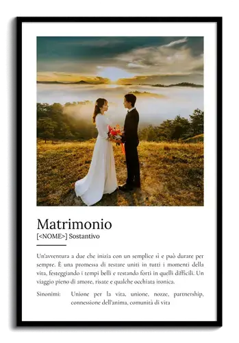 Crea il tuo Poster Matrimonio Personalizzato con definizione e foto