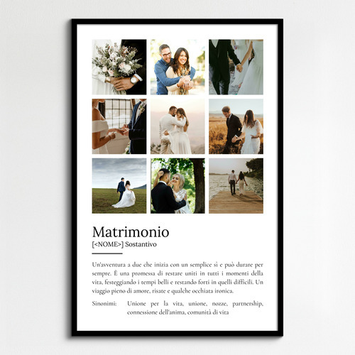 Crea il tuo Poster Matrimonio Personalizzato con definizione e foto