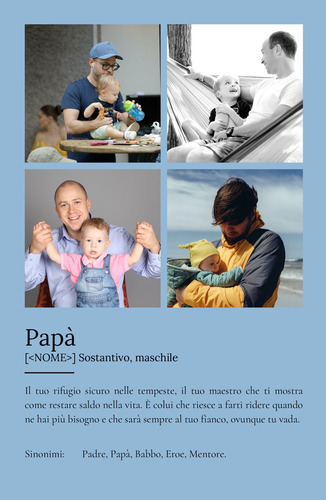 Crea il tuo poster "Papà": regalo personalizzato con foto e testo emozionale!