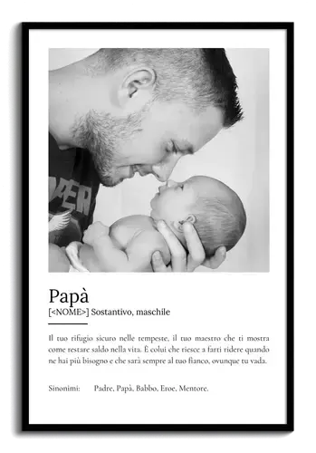 Crea il tuo poster "Papà": regalo personalizzato con foto e testo emozionale!