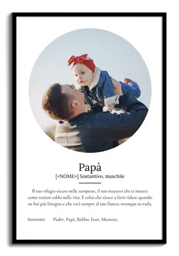 Crea il tuo poster "Papà": regalo personalizzato con foto e testo emozionale!
