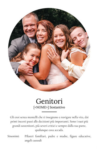 Definizione Poster 'Genitori' personalizzato: Crea il regalo perfetto.